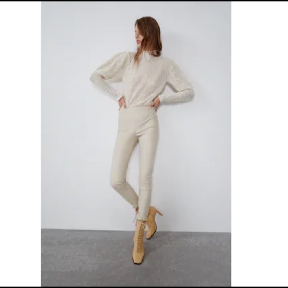 Zara faux leather leggings